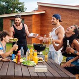 thumbnail of Relaxdays Serviettenhalter, mit Beschwerer, für 33x33 cm Servietten, Edelstahl-Optik, Serviettenständer, Metall, silber