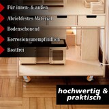 thumbnail of PRIOstahl 2 Lenkrollen + 2 Bremsrollen 38mm Orange Rollen Möbelrollen Spurlos & Leise Premium