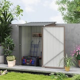 thumbnail of Outsunny Casetta da Giardino Porta Attrezzi in Acciaio 1x1m Marrone