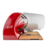 thumbnail of Berkel Home Line 250 Rot, Aufschnittmaschine mit passgenauem Fassholzbrett aus alten Weinfässern