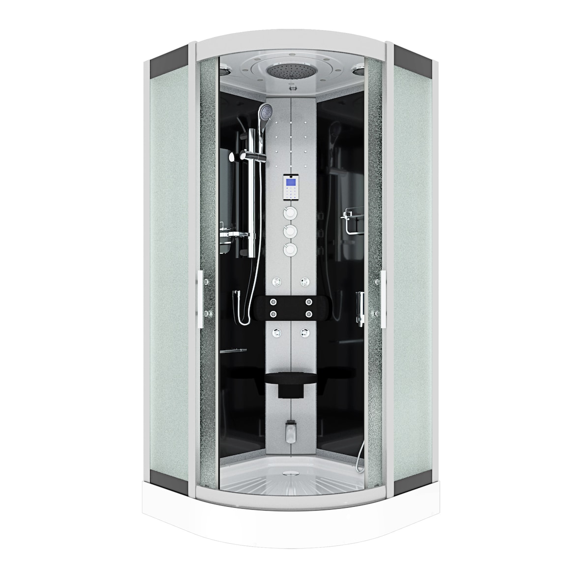 Dampfdusche Duschtempel Sauna Dusche Duschkabine D46-23M3-EC 100x100 cm mit 2K Scheiben Versiegelung