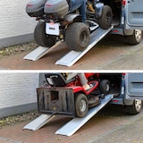 thumbnail of TRUTZHOLM 2 x Profi Schwerlastrampe 200 cm Traglast 2000 kg Alu grau Verladerampe Auffahrrampe