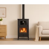 thumbnail of Estufa de leña con horno QUARTZ 12.4 kW, calefacción hasta 210 m³, diseño eficiente y compacto