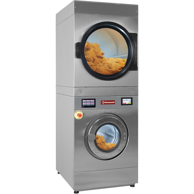 Lave-linge super essorage + séchoir rotatif - 18 kg - Diamond