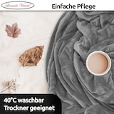 thumbnail of Kuscheldecke Anthrazit 150x200 cm Wolldecke Fleece extra weiche Wohndecke Sofa