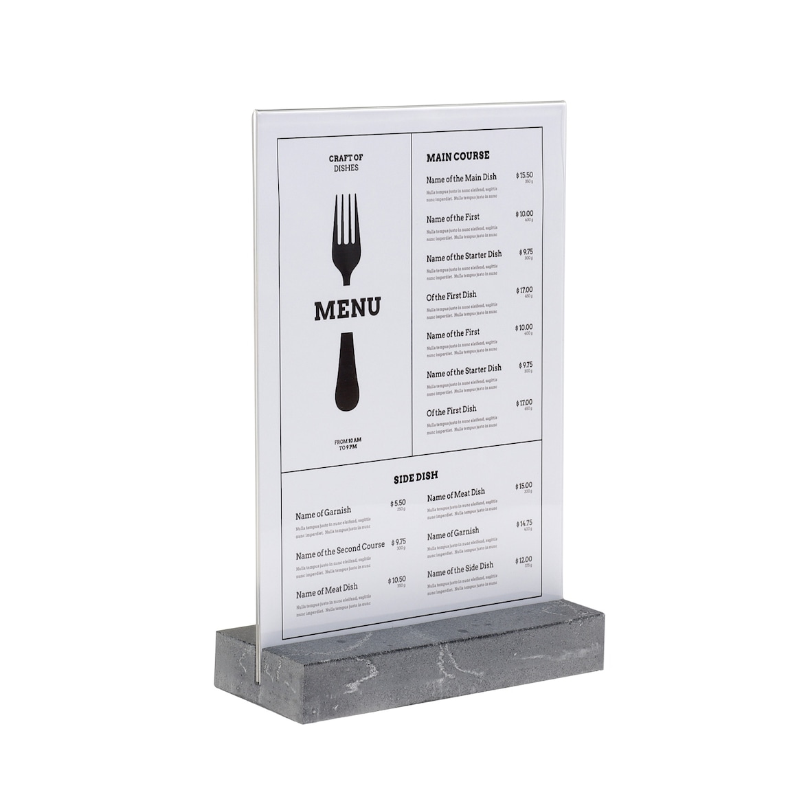 Europel Kaarthouder A4 Polystone antraciet,  351022