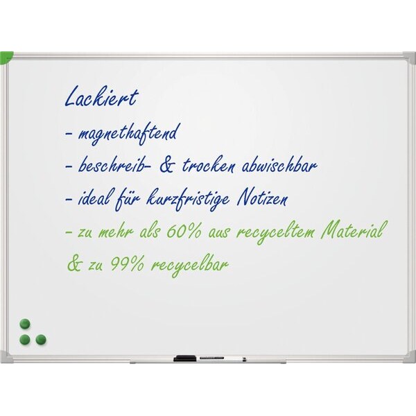 Whiteboard Schreibtafel U-Act, 120x160cm, magnethaftend, weiß,