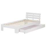 thumbnail of Décoshop26 - Letto singolo in legno di pino bianco 90x200 con rete a doghe e cassetto contenitore LIT06231