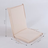 thumbnail of Almofada bege padrão para cadeira reclinável de jardim. Removível, tamanho: 92x42x4 cm