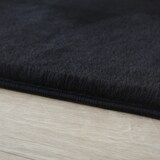 thumbnail of Teppich Kurzflor Uni Modern Waschbar Strapazierfähig Esszimmer Flur OEKO-TEX Rund Schwarz 120x120 cm Gekettelt – NECKAR von Kadima Design