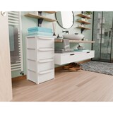 thumbnail of Cassettiera bianca a 4 cassetti - Mobile contenitore per camera da letto, ufficio, lavanderia 39 x 38,5 x H 80,5 cm Art Plast