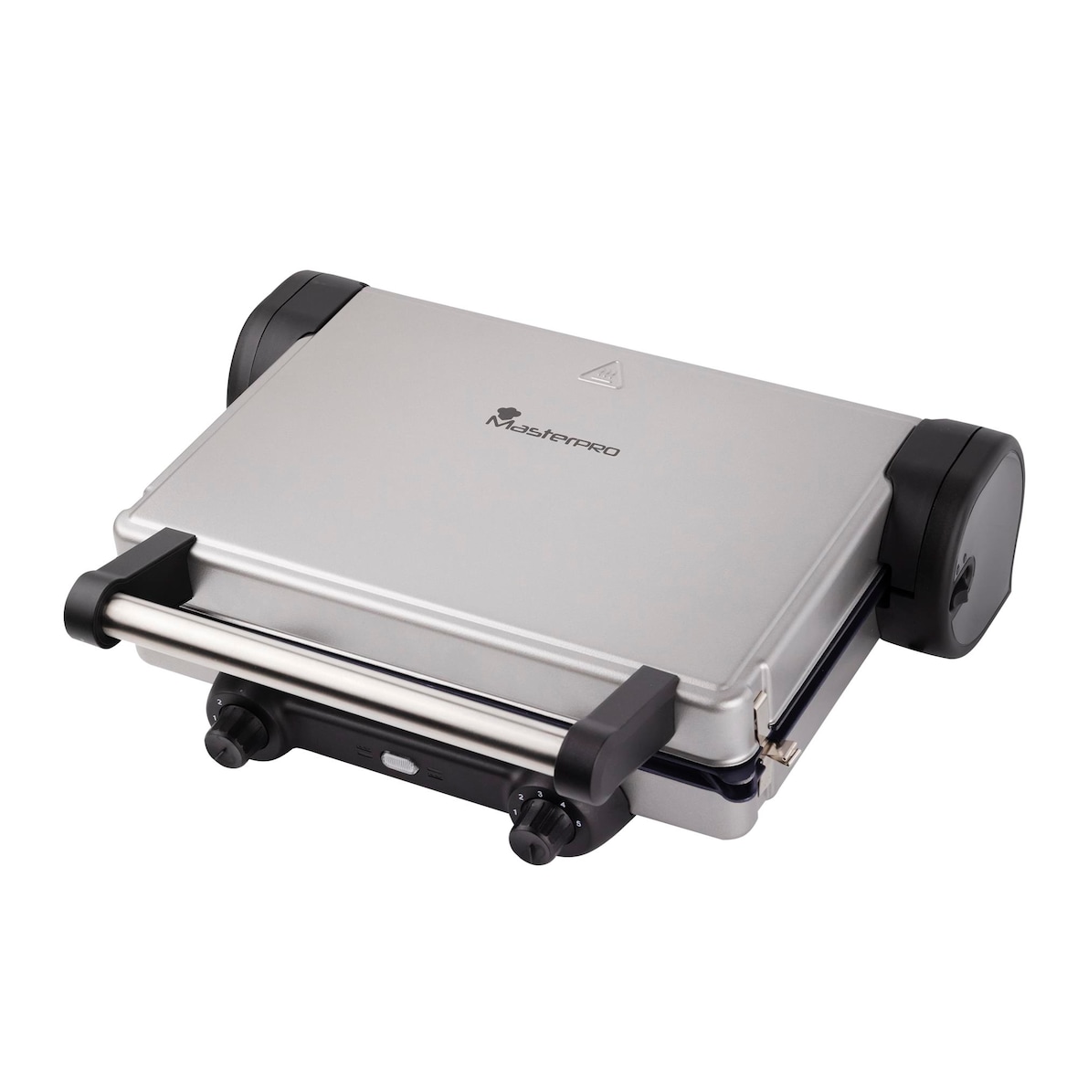 Masterpro - Griglia elettrica antiaderente Foodies con griglia 12x32x40cm, 2200W, in acciaio inox e ABS, con 3 funzioni