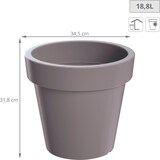 thumbnail of WellHome - 2x Lofly Kunststofftopf in Grau 34,5 x 34,5 x 31,1 cm
