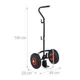 thumbnail of Relaxdays Transportwagen für Gasflaschen, für 3 & 5 kg Flaschen, Luftreifen, Stahl, Gasflaschenwagen, schwarz/rot