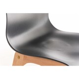 thumbnail of Décoshop26 - Tabouret de bar design scandinave x1 structure de 4 pieds en bois assise en plastique gris 10_0004944