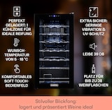 thumbnail of Klarstein Shiraz 28 Uno Weinkühlschrank 74l 28Fl Touch-Bedienfeld  5-18°C Schwarz
