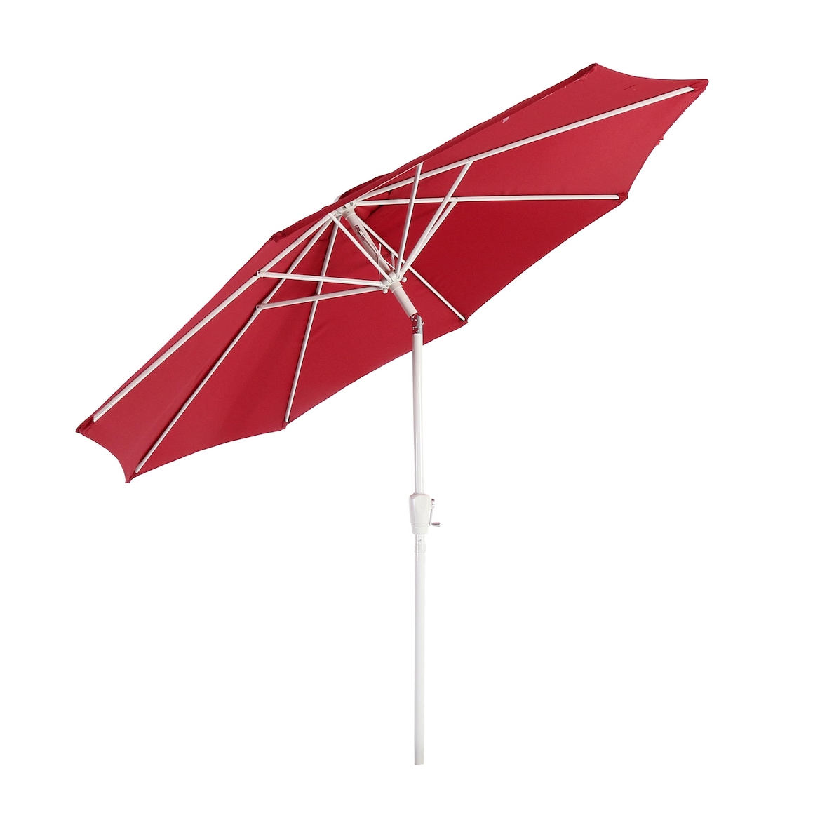 Sombrilla N19, sombrilla de jardín, Ø 3m inclinable poliéster/aluminio 5kg ~ rojo