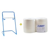 thumbnail of Bodenständer für Putztuchrollen inkl. 2 x 26cm breite 1000 Blatt Rollen