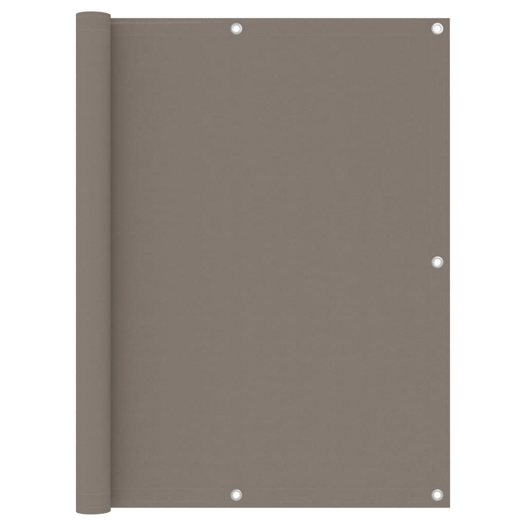 Helloshop26 - Schermo per balcone schermo per la privacy tortora 120 x 600 cm tessuto Oxford 02_0010378