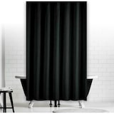 thumbnail of Textil Duschvorhang Uni Schwarz 180x200cm ink.12 Ringe