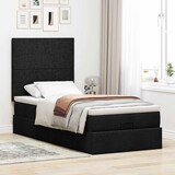 thumbnail of vidaXL Ottoman-Bett mit Matratze Schwarz 100x200 cm Stoff