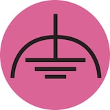 thumbnail of Leiterkennzeichnung, Fremdspannungsarme Erde - 1 Bund = 100 Stk - 16 mm Folie selbstklebend