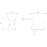 thumbnail of WC acero inoxidable salida vertical