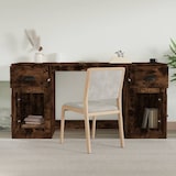 thumbnail of Bureau avec armoire chêne fumé bois d'ingénierie Modèle Atlas Office Pro Max