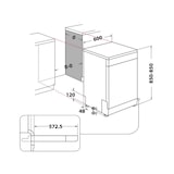 thumbnail of INDESIT lave-vaisselle 60cm 14 couverts 46db gris D2FHK26S
