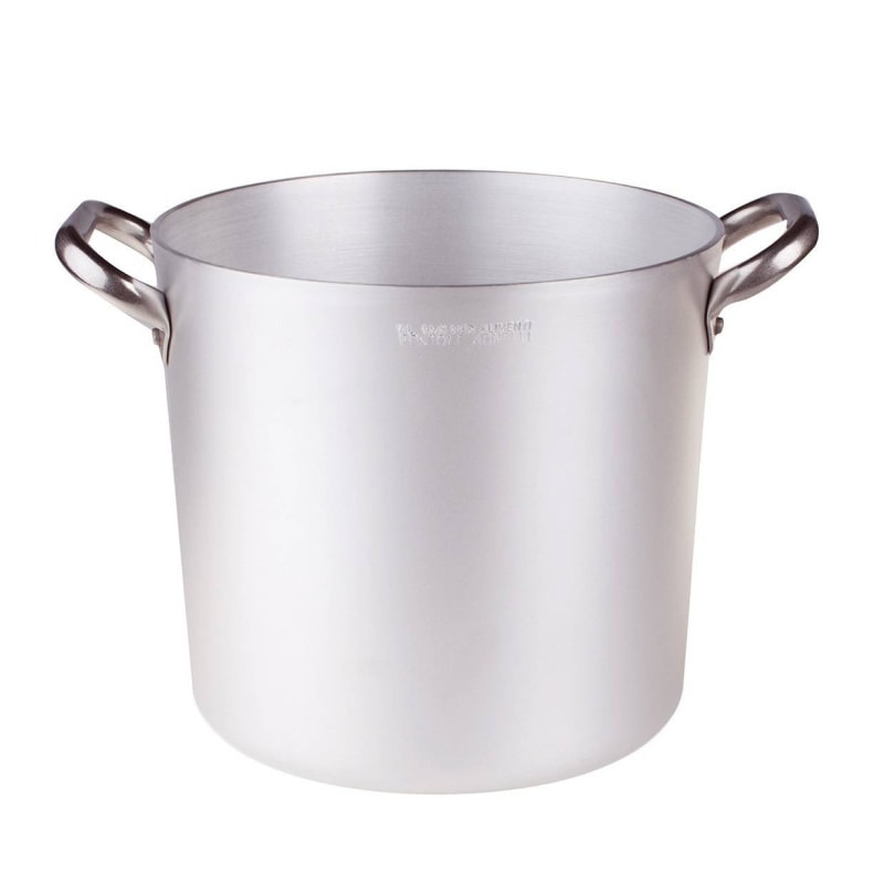 Pentole agnelli, pentola alta 103 professionale ø 40 in alluminio puro, 2 manici inox