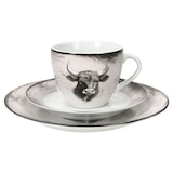 thumbnail of Toro 18tlg Kaffeeservice Porzellan 6Pers Tasse Untertasse Teller Kuh Landhaus