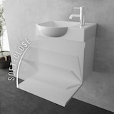 thumbnail of Alpenberger Waschbecken mit Unterschrank | Badmöbel Set Vormontierter Waschbeckenunterschrank | Soft-Close Badunterschrank Gäste-WC Waschtisch Bad