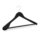 thumbnail of Relaxdays Kleiderbügel Samt, 10er Set, breite Schulter, Bügel mit Hosensteg, 360° drehbarer Haken, Anzugbügel, schwarz