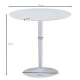 thumbnail of Esstisch Rund 75x75x74 cm Kleiner Küchentisch Weiß Hochglanz, Runder Esszimmertisch 2 Personen, Moderner Frühstückstisch Küche, Tisch Esszimmer
