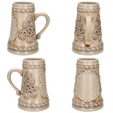 thumbnail of 2er Set Ruhpolding-Krug mit Schild 0,5 Liter beige-braun Keramik