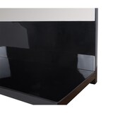 thumbnail of Espejo de pared con estante HWC-B19, espejo de baño, alto brillo 75x60cm ~ negro