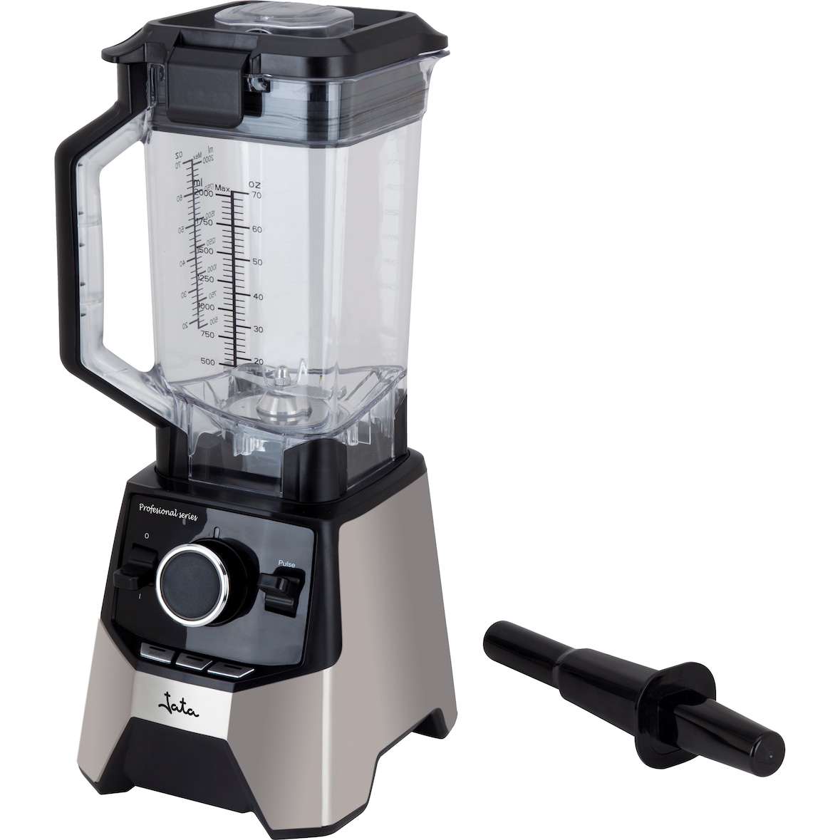 Batidora de vaso Jata BT1056 ligera de 2000 W. Cuchillas japonesas de acero inoxidable. Regulador electrónico de velocidad. Función pica hielo. 2 l