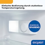 thumbnail of Exquisit Kühl-Gefrierkombination, Kühlschrank mit Gefrierfach, 4-Sterne-Gefrieren, 173 Liter, Alarm-Funktion, KGC5232-60-E-040E weiss