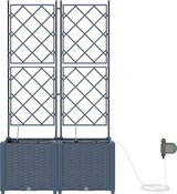 thumbnail of vidaXL Gartenpflanzer Grau 80 x 40 x 142 cm Stahl