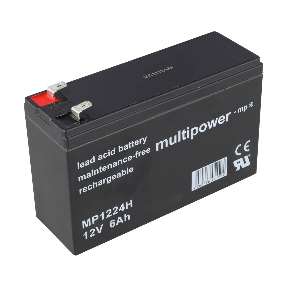 Multipower MP1224H Hochstrom Blei-Akku mit Faston 6,3mm Steckkontakte