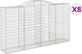 thumbnail of vidaXL Gabionen mit Hochbogen 8 Stk. 300x50x160/180cm Verzinktes Eisen