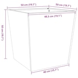 thumbnail of vidaXL Pflanzkübel 50x50x50 cm Edelstahl