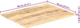 thumbnail of vidaXL Tischplatte Massivholz Mango 15-16 mm 80x70 cm