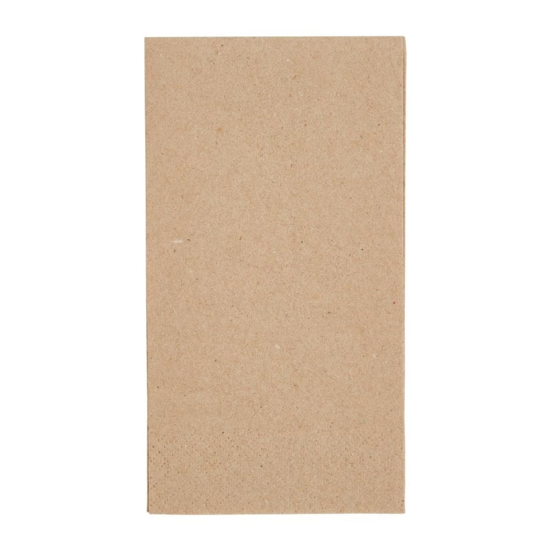 2 Ply Fold 1/8 gerecyclede snacking servetten 330 mm Kraft - verpakking van 2000 - Fiesta. Fiesta