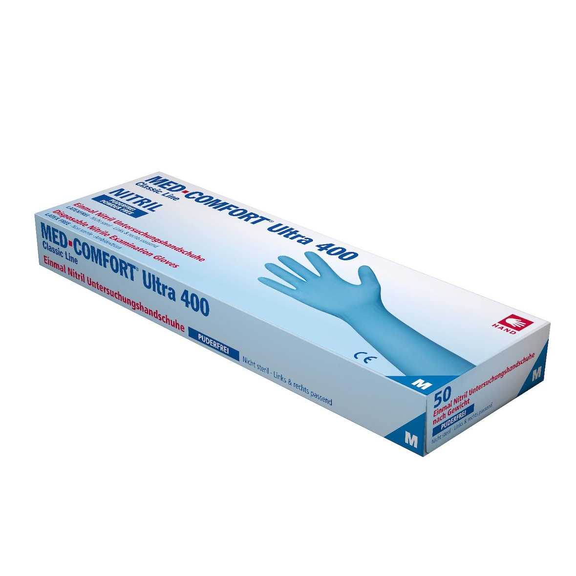 Nitrilhandschuhe Blue Comfort Ultra 400, 50 Stück, Größe S
