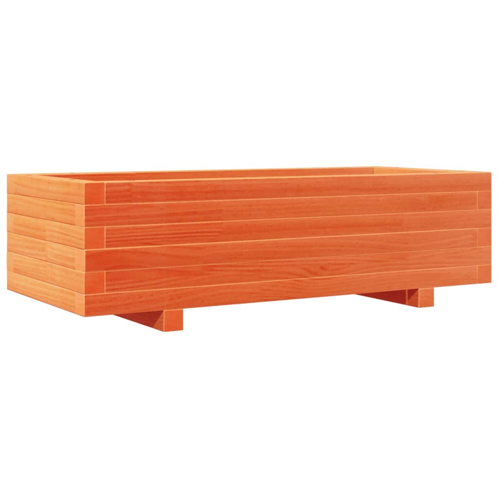 vidaXL Pflanzkübel Wachsbraun 90x40x26,5 cm Massivholz Kiefer