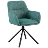 thumbnail of Cadeira em tecido Tipton verde escuro