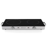 thumbnail of Orbegozo placa vitrocerámica doble PCE 6000, cristal Templado, cuerpo acero inox, 2 Termostatos, asas aislantes 2800 W