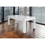thumbnail of SalesFever uitschuifbare eettafel 180 x 90 cm | Hoogglans lak | MDF hout | B 180/260 x D 90 x H 75 cm | Wit