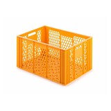 thumbnail of PROREGAL 3x Eurobehälter Bäcker- & Konditorenkasten | HxBxT 34,9x40x60 | 70 Liter | Gelb-Orange | Brötchenkiste, stapelbare Bäckerkiste